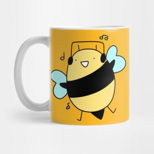 Dancing Headphones Bee Mug